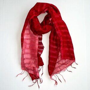 Red Ombre Wrap Scarf 28" x 68"